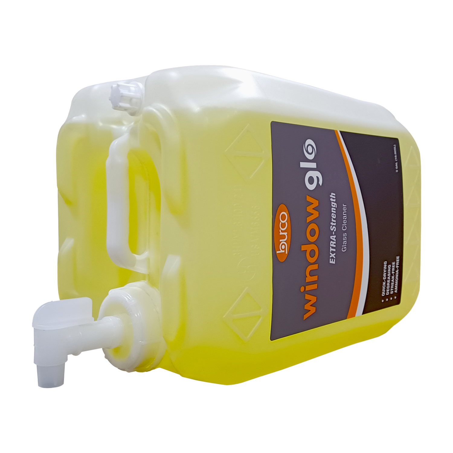 BURCO THE ORIGINAL WINDOW GLO  YELLOW - 5 GAL TOTE W SPIGOT